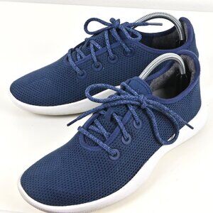 Allbirds Tree Runners Y2K Athleisure Knit Lace Up Blue Wool Sneakers US 9 UK 8